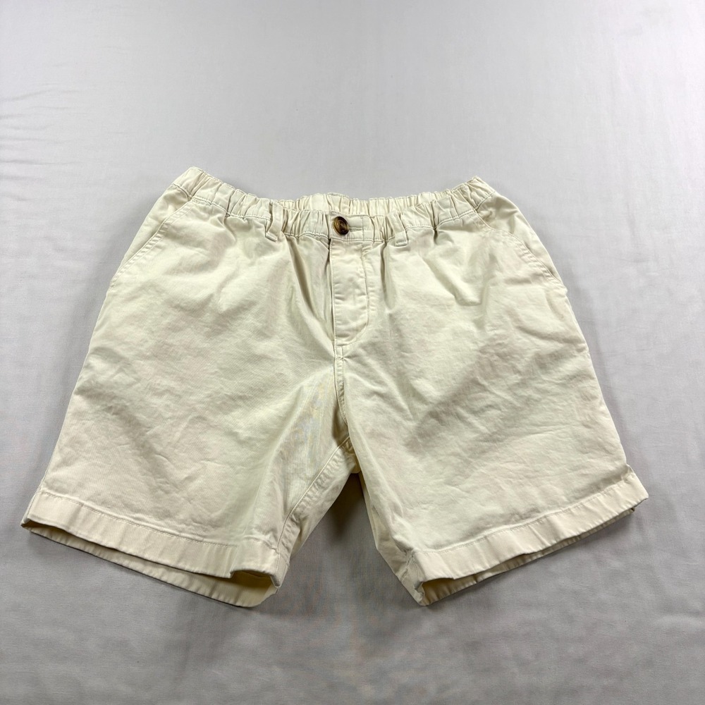 Chubbies Shorts Mens Small Beige Chino The Khakinators Above Knee Preppy Stretch